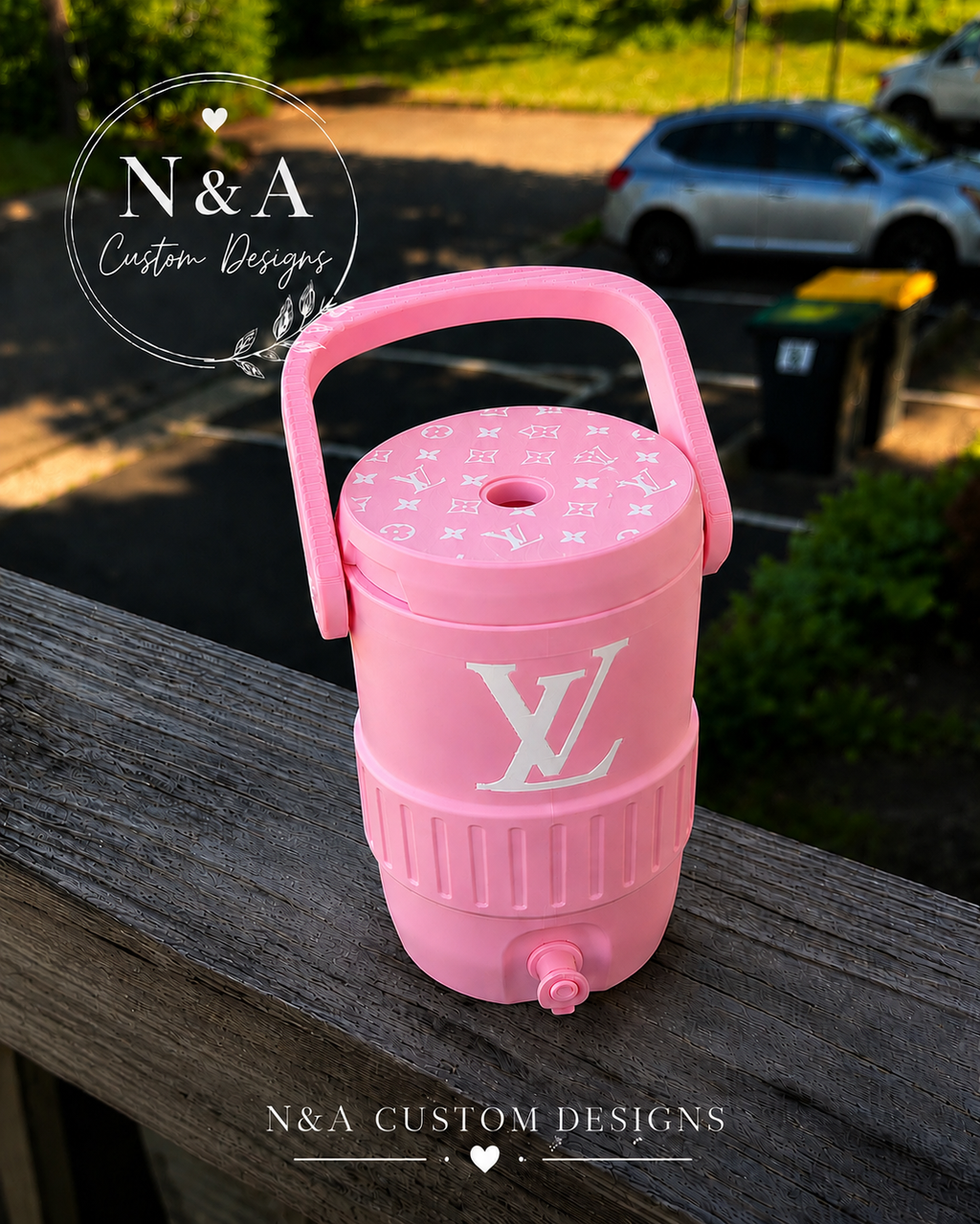 Luxe Vanity Cooler Can Holder 12 oz, 3D Printed Can Holder with Handle, Soda Can Holder