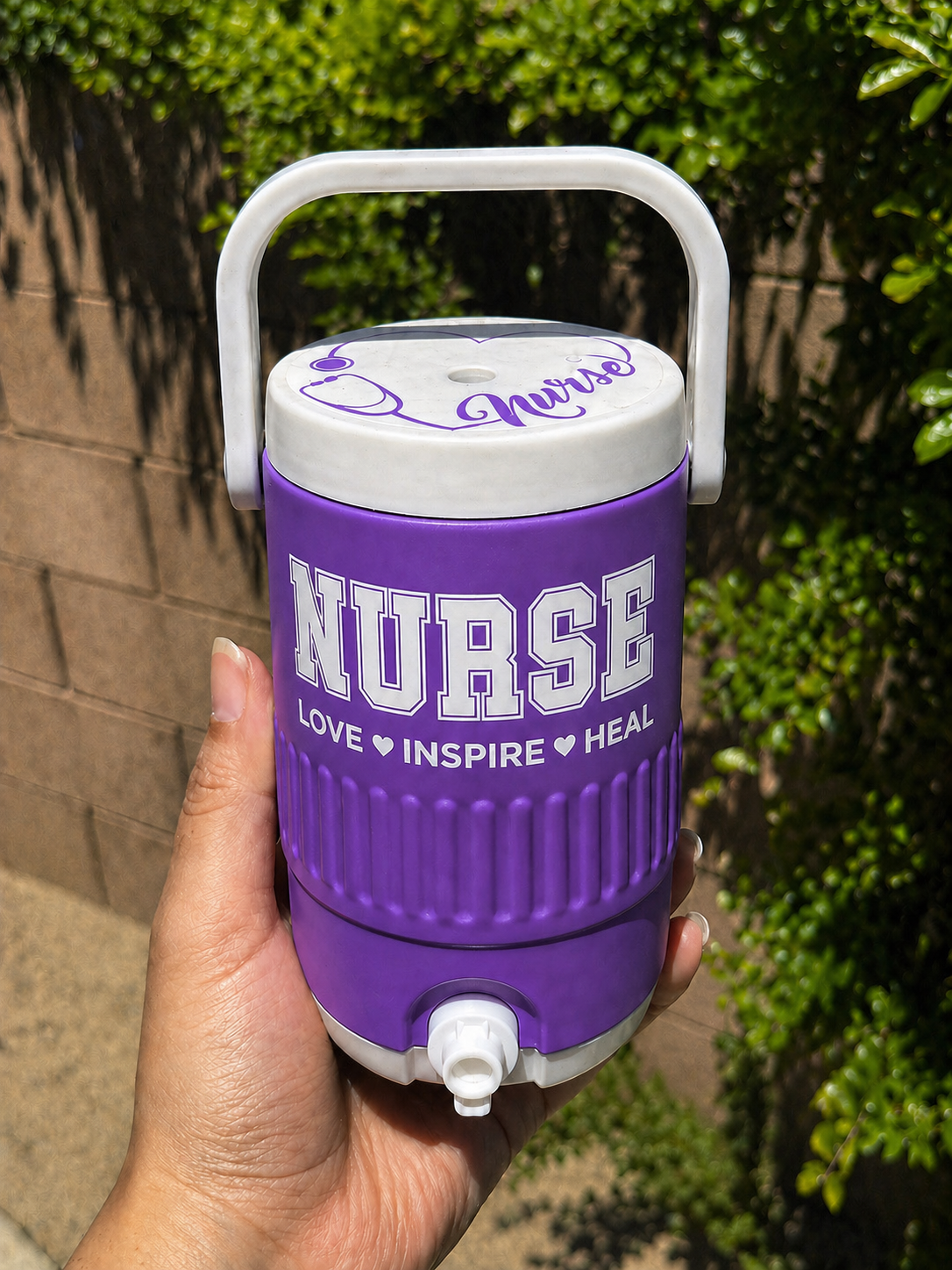 Nurse Cooler Can Holder 12 oz, 3D Printed Can Holder with Handle, Soda Can Holder