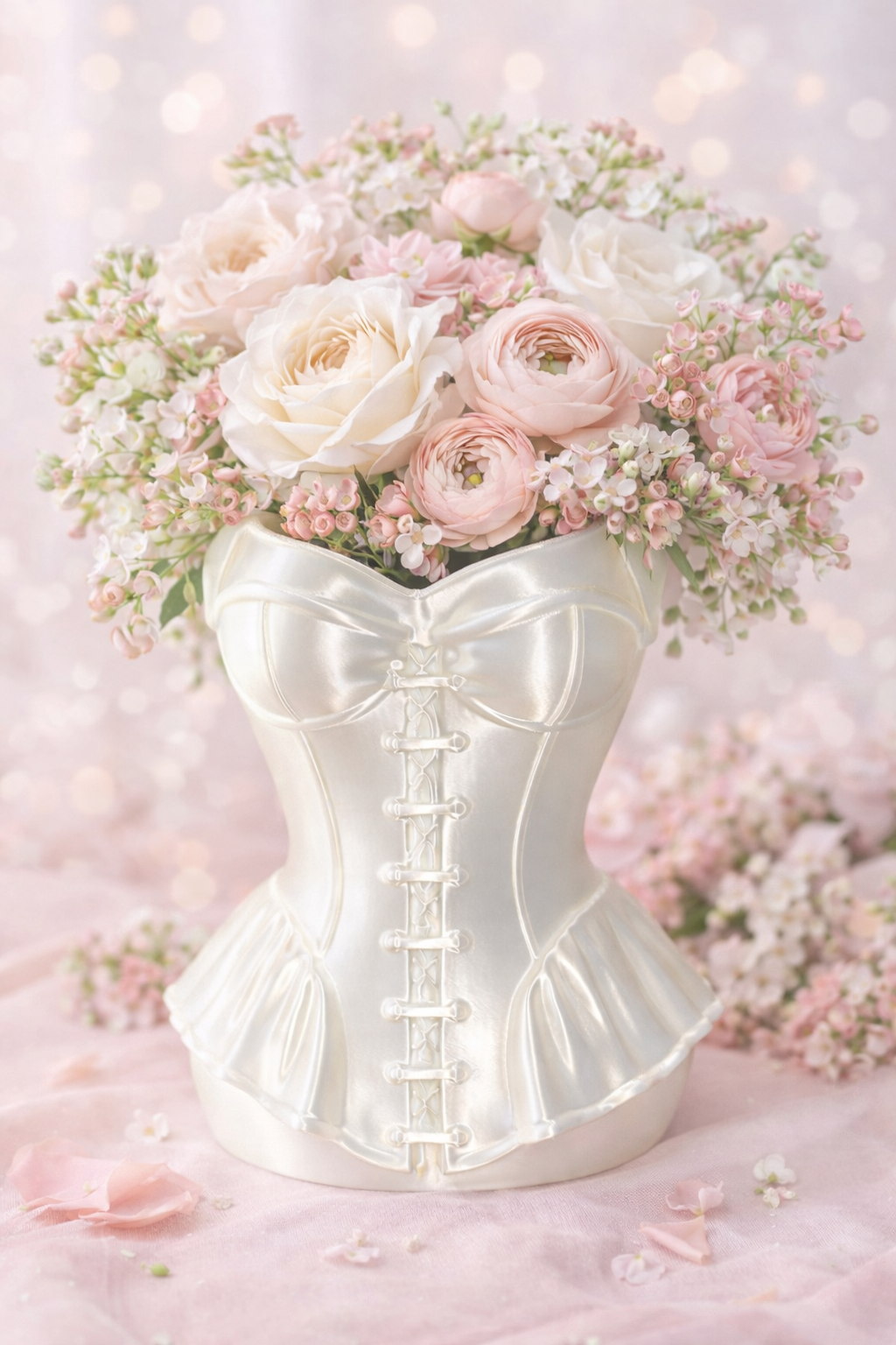 Corset Planter & Makeup Holder – Eco-Friendly Desk Decor