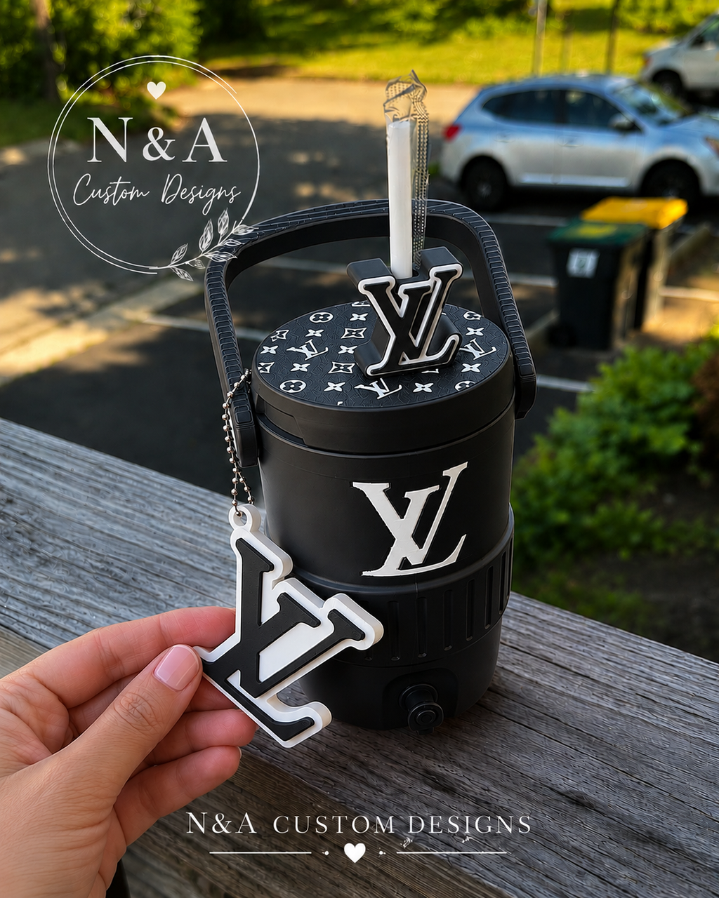 Luxe Vanity Cooler Can Holder 12 oz, 3D Printed Can Holder with Handle, Soda Can Holder