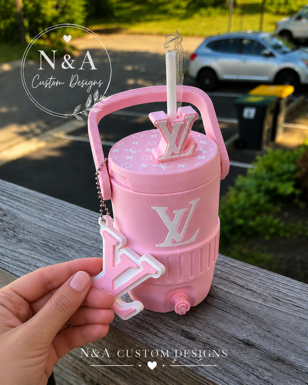 Luxe Vanity Cooler Can Holder 12 oz, 3D Printed Can Holder with Handle, Soda Can Holder