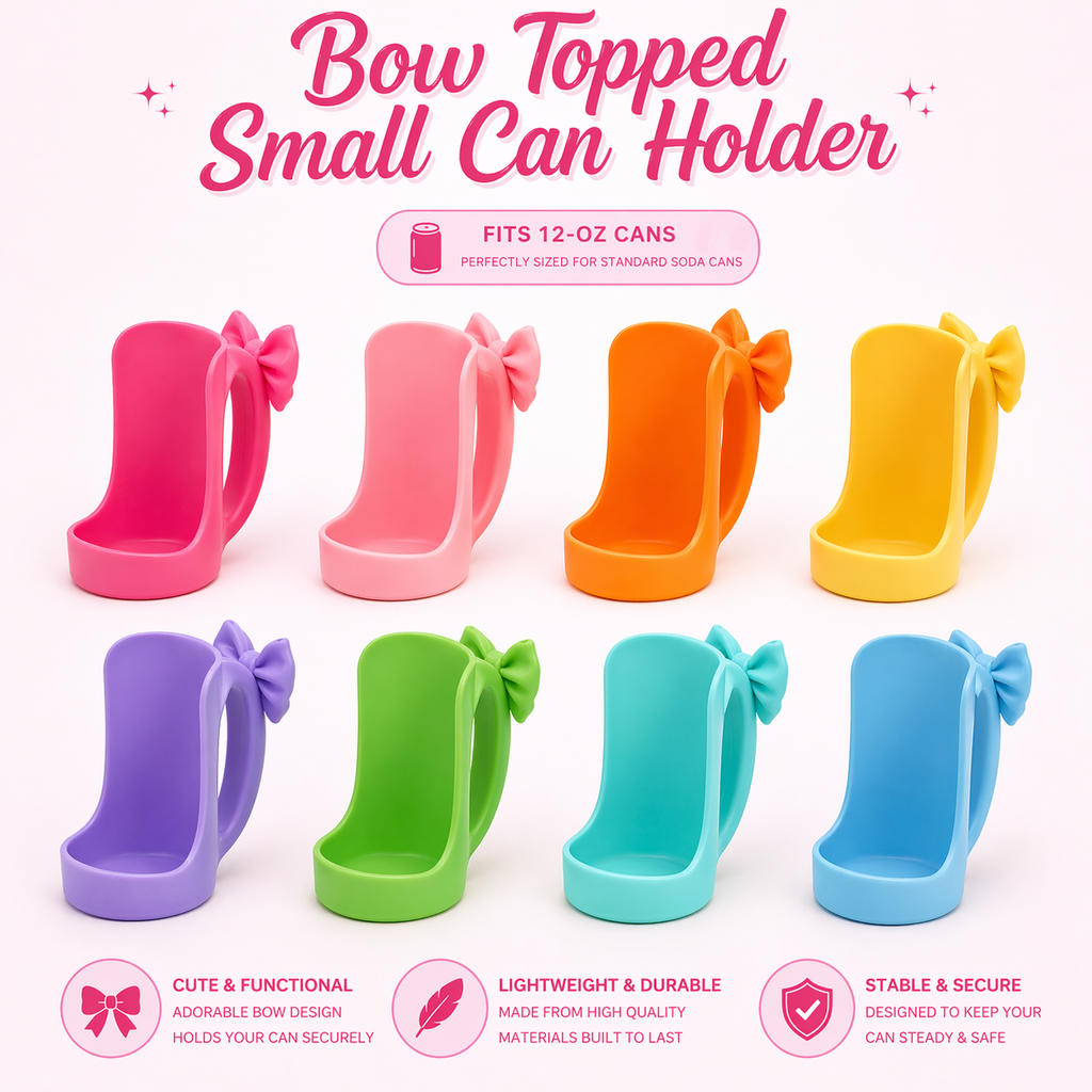 cute bow drink can holder