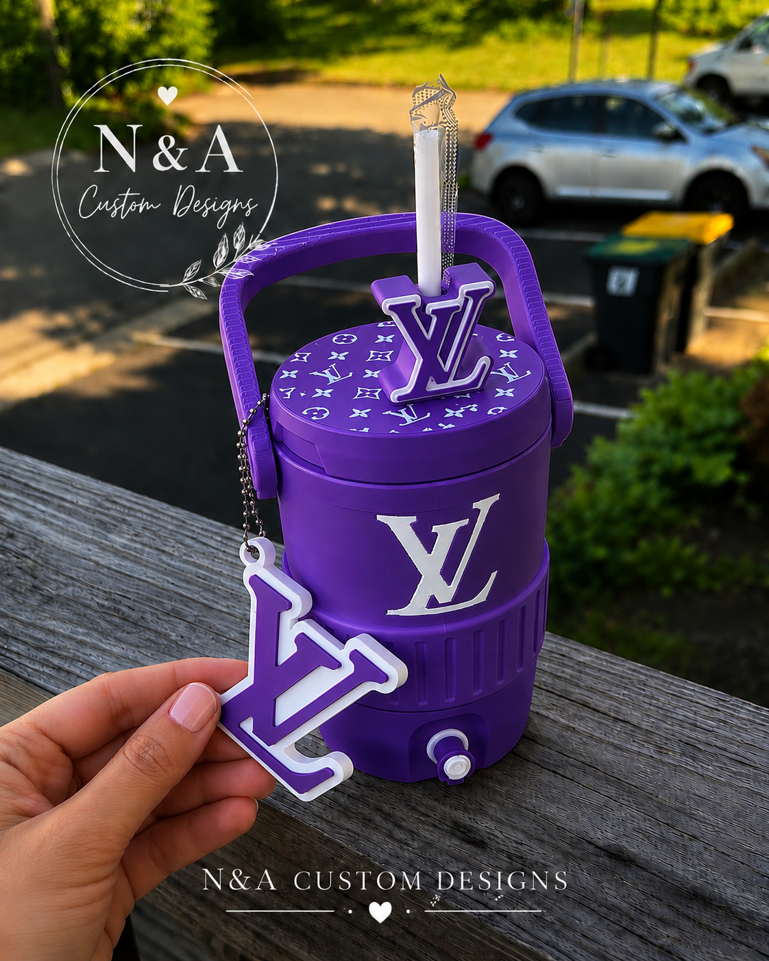 Luxe Vanity Cooler Can Holder 12 oz, 3D Printed Can Holder with Handle, Soda Can Holder