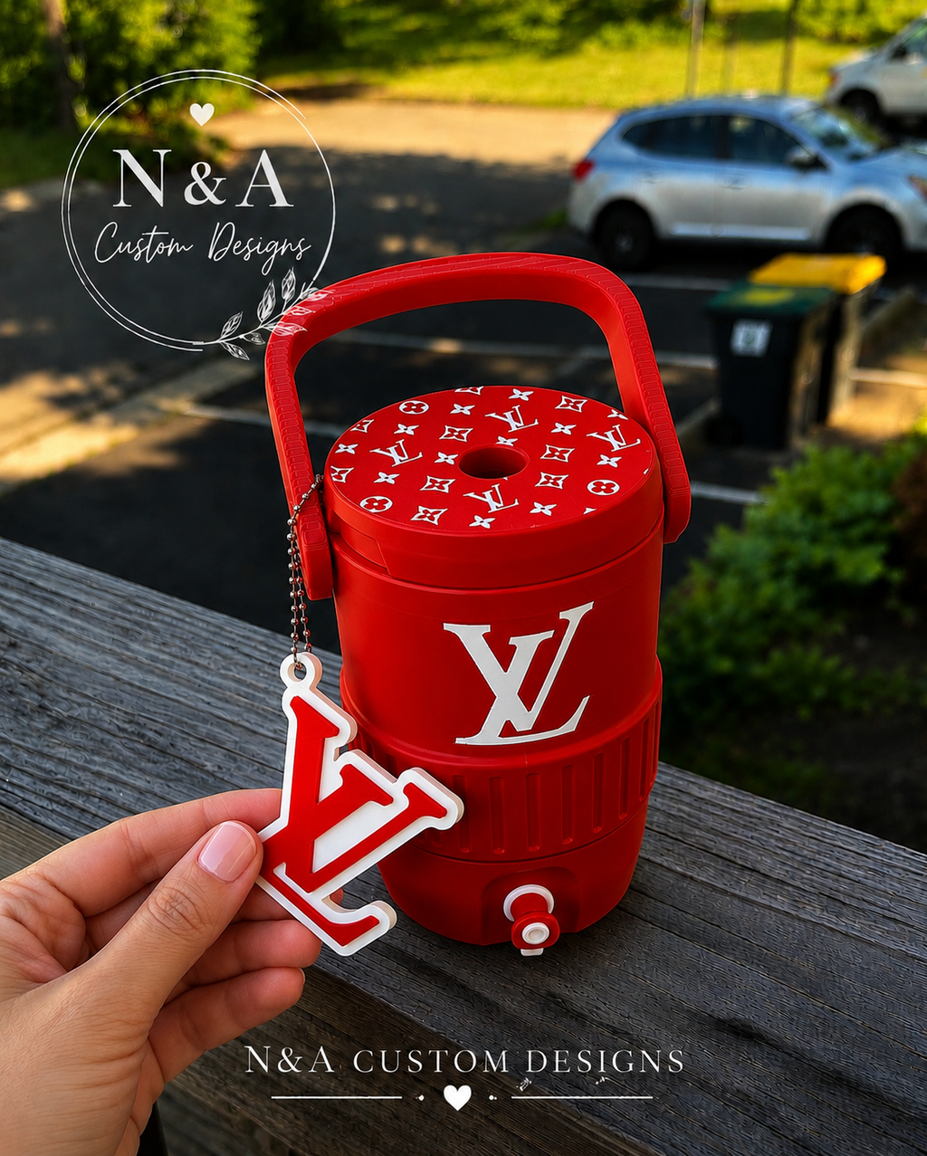 Luxe Vanity Cooler Can Holder 12 oz, 3D Printed Can Holder with Handle, Soda Can Holder